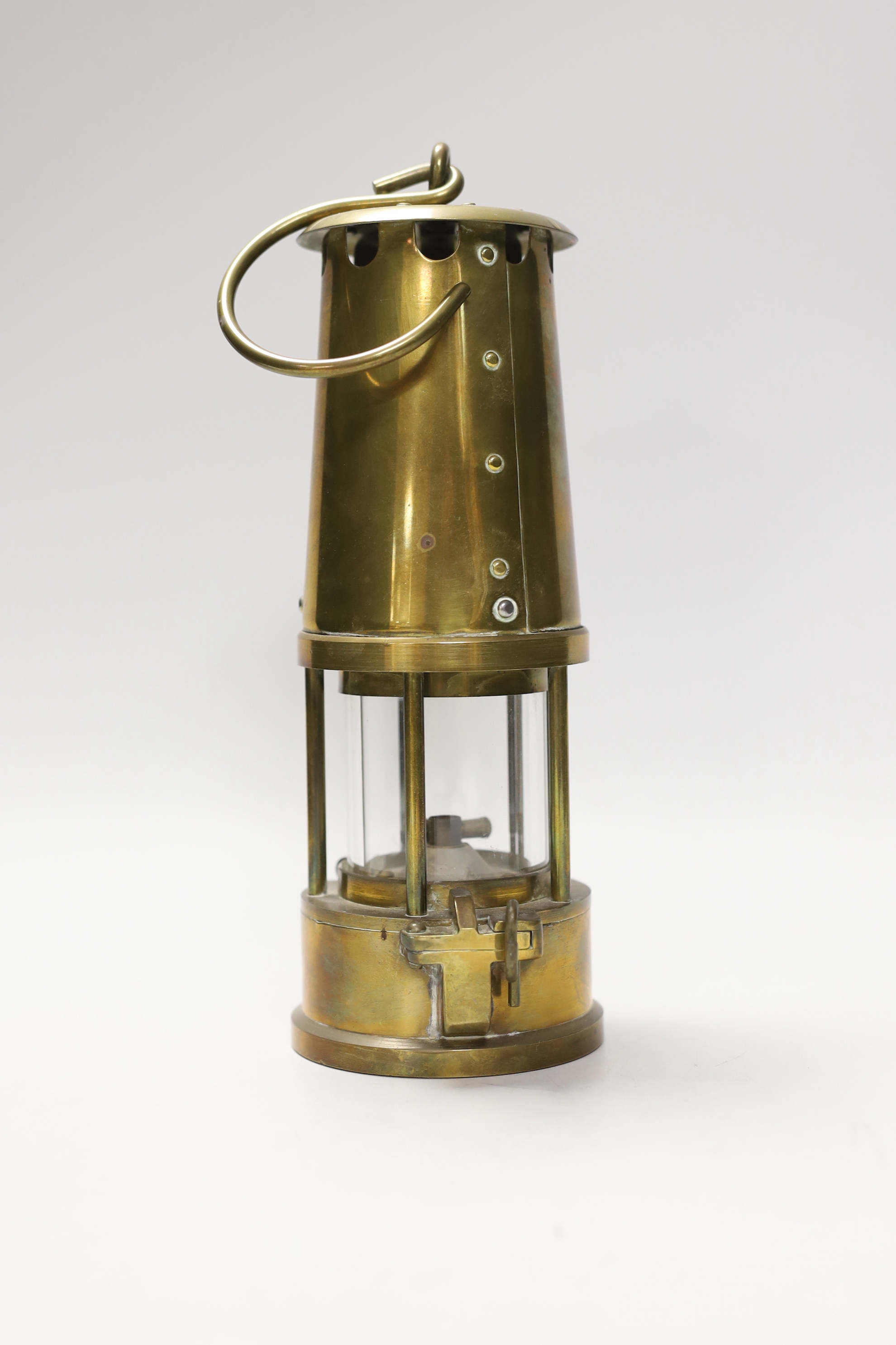 An Eccles brass miner's lamp